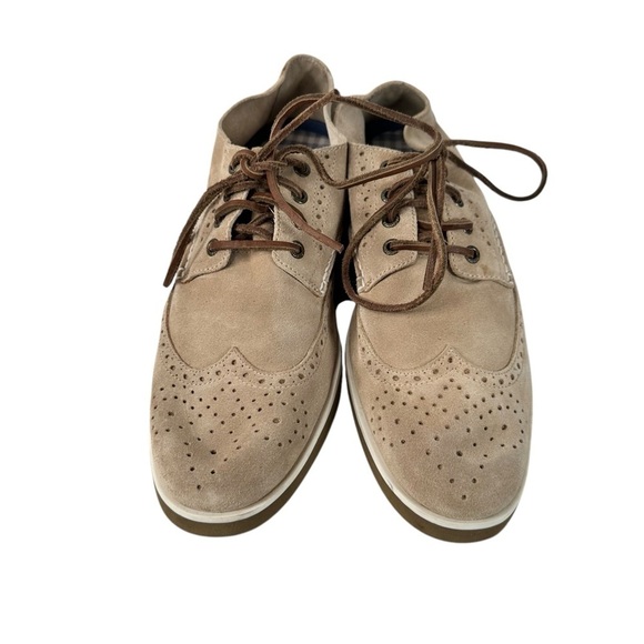 Sperry Top-Sider Leather Suede Oxford Shoes Size 11M Wingtip Brouge Busienss - Picture 5 of 13